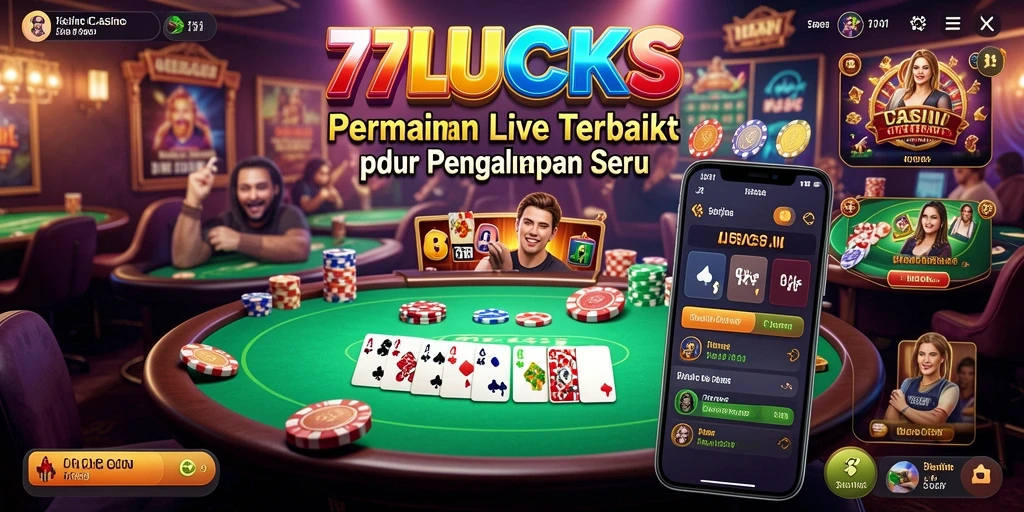 Gameplay Live Casino yang seru dan menegangkan di 77LUCKS.
