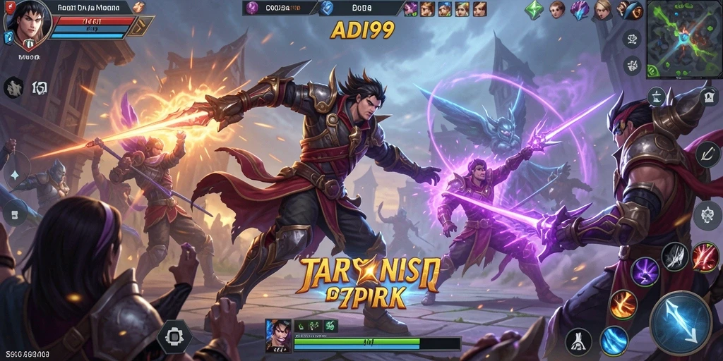 Screenshot gameplay MOBA ADI99 yang seru dan mendebarkan.