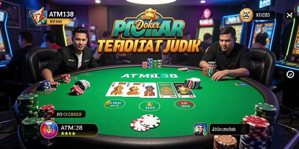 Tampilan layar permainan Poker yang seru dan mengasyikkan.