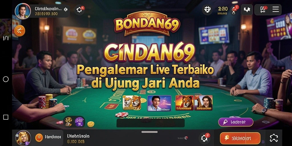 Screenshot gameplay BONDAN69 menampilkan suasana kasino yang nyata dan dealer profesional.