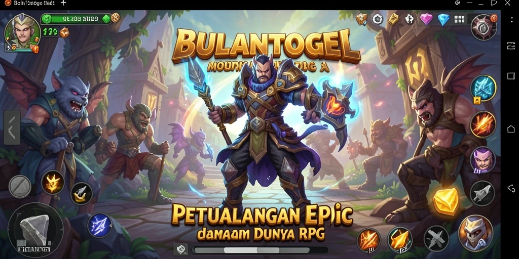 Screenshot gameplay BULANTOGEL yang menampilkan aksi epik RPG.