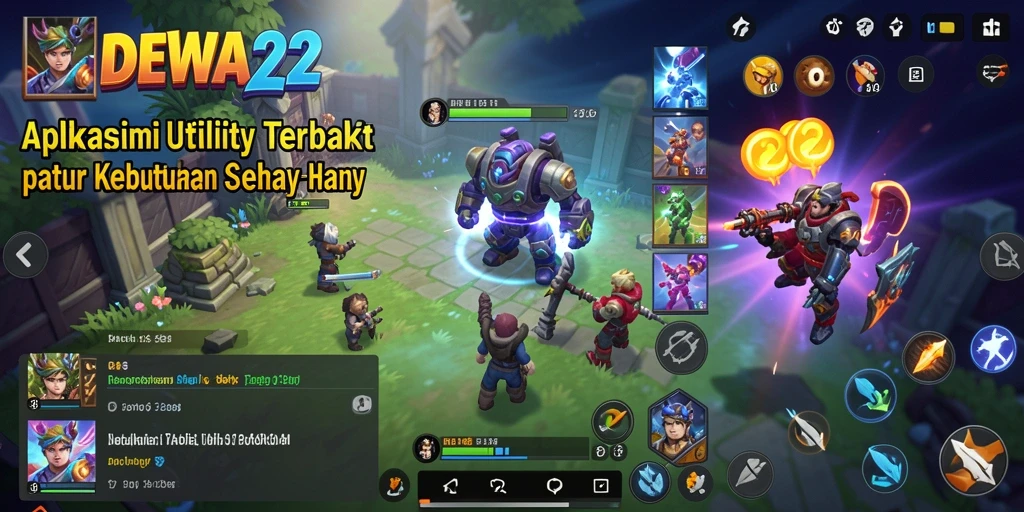 Tampilan utama DEWA22 dengan berbagai fitur utilitas yang berguna.