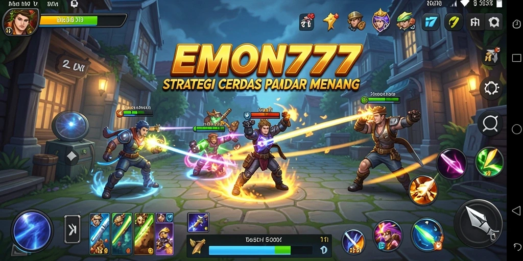 Screenshot EMON777 menunjukkan aksi strategi yang intens.
