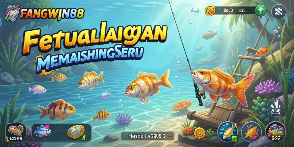 Tampilan gameplay seru FANGWIN88 saat menangkap ikan.