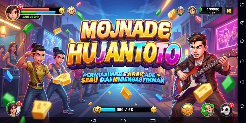 Tangkapan layar HUJANTOTO menampilkan aksi gameplay arcade yang seru.
