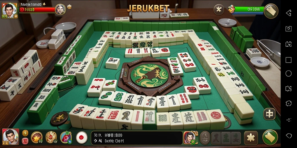 Screenshot gameplay <strong>JERUKBET</strong> menampilkan saat mencocokkan ubin Mahjong.