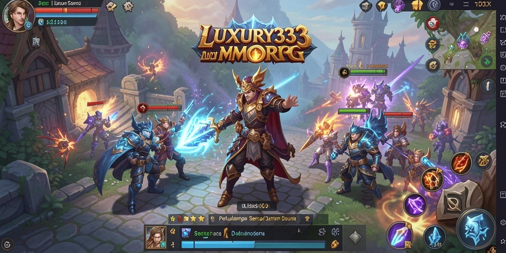 Tampilan gameplay LUXURY333 yang memukau dalam aksi MMORPG.