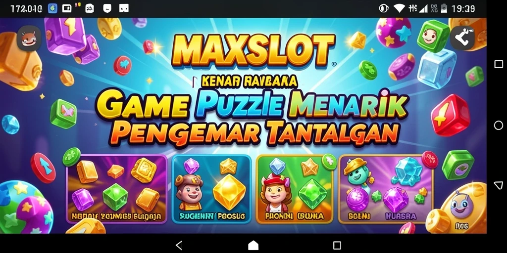 Screenshot gameplay MAXSLOT menunjukkan tantangan Puzzle yang menarik.