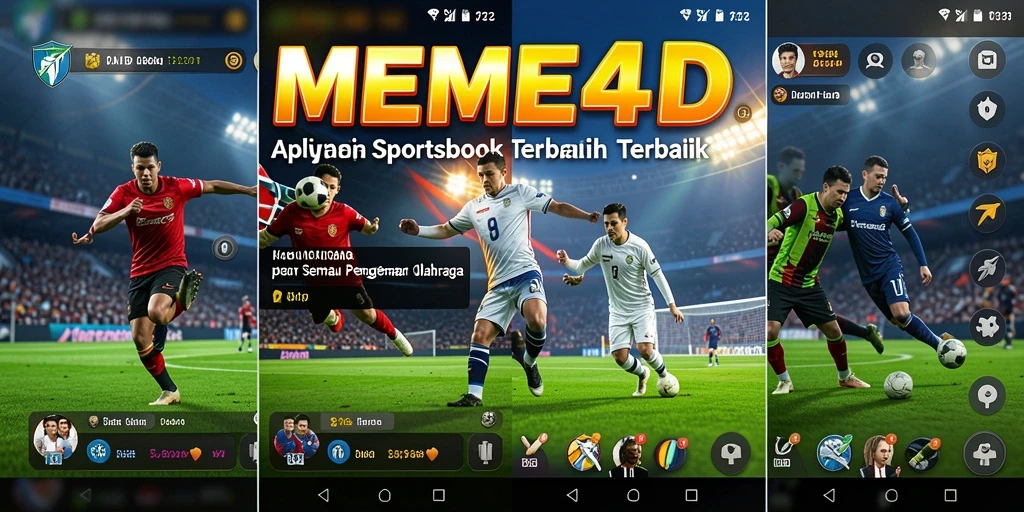 Tampilan gameplay interaktif dari aplikasi Sportsbook MEME4D.