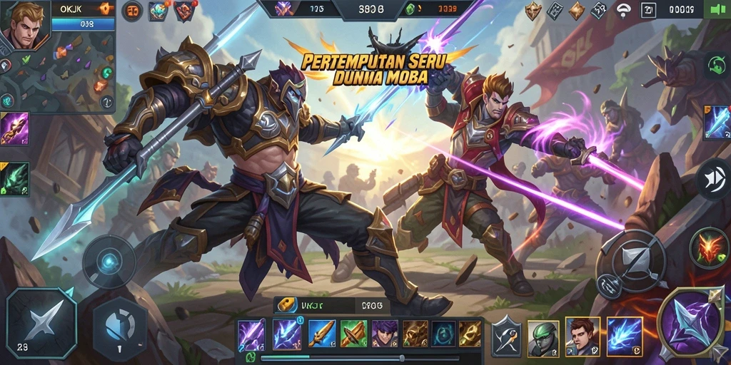 Gameplay seru dan strategis di dunia MOBA.