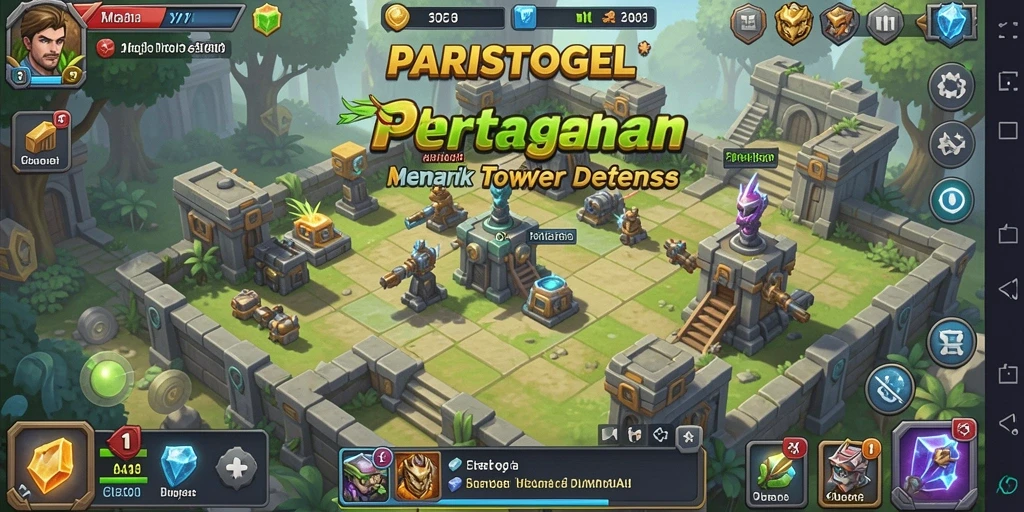 Tampilan gameplay PARISTOGEL yang menegangkan dan seru dalam bertahan dari serangan musuh.