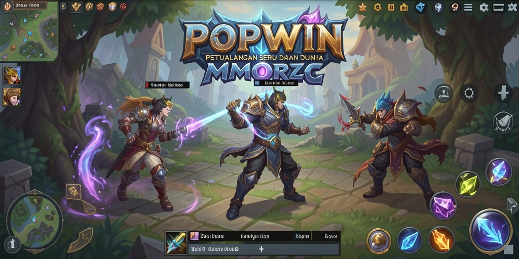 Tangkapan layar menunjukkan aksi seru dalam permainan MMORPG.