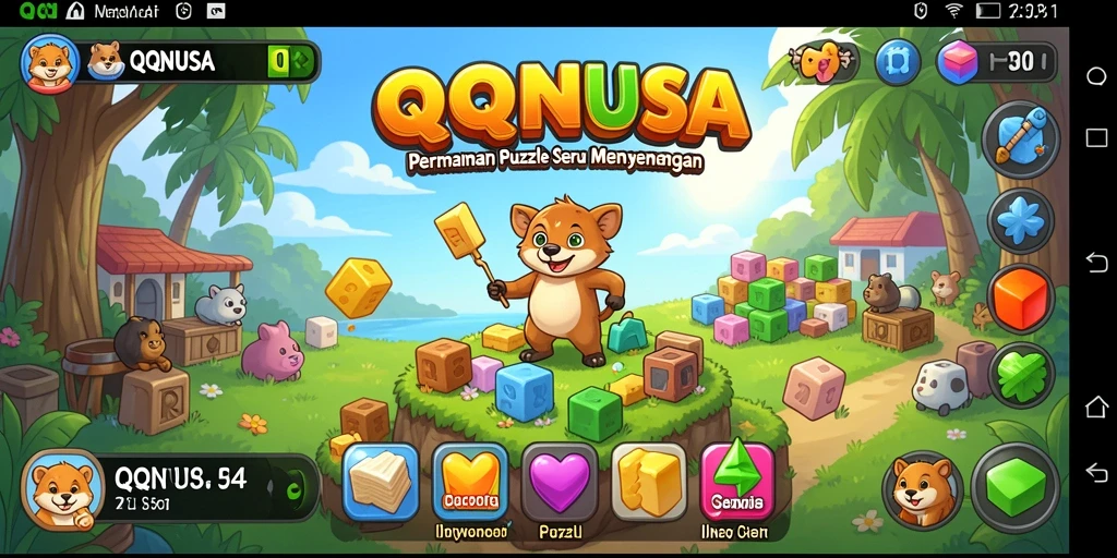 Gameplay menarik dari QQNUSA dengan berbagai puzzle.
