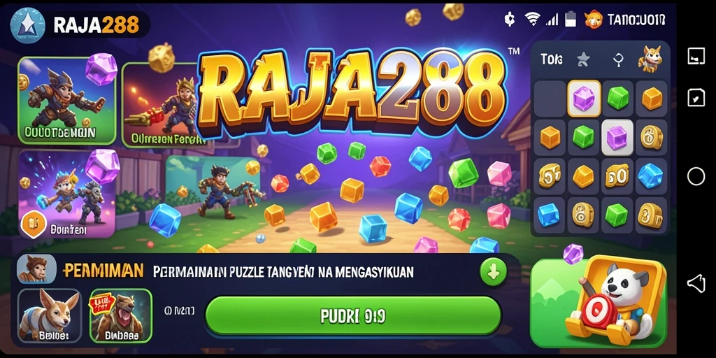 Tampilan menarik dari gameplay <strong>RAJA288</strong> dalam menyelesaikan teka-teki.