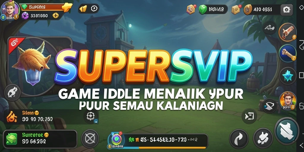 Tampilan gameplay menakjubkan dari SUPERSVIP dalam genre Idle.